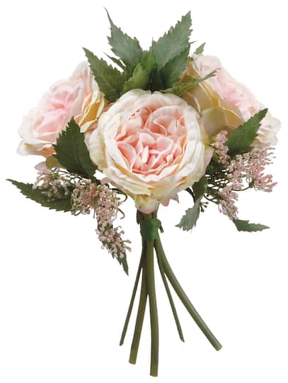 Pink &#x26; Cream Cottage Rose Bouquet